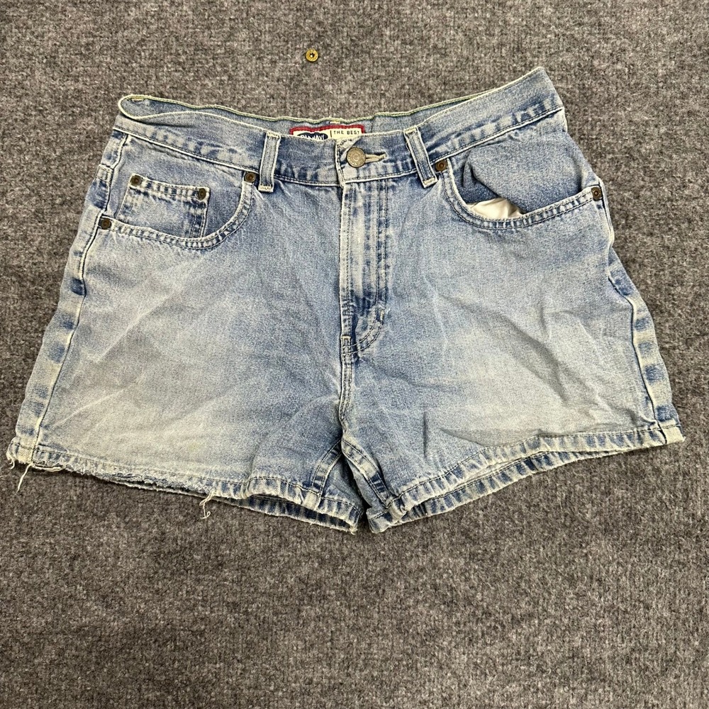 Old Navy Denim Shorts Womens Size 10 Light Wash Cotton Casual Raw Hem Cutoff